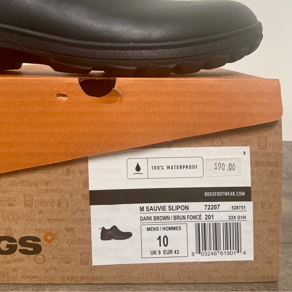 NWT Bogs Sauvie Slip On Boots Dark Brown - Picture 3 of 9